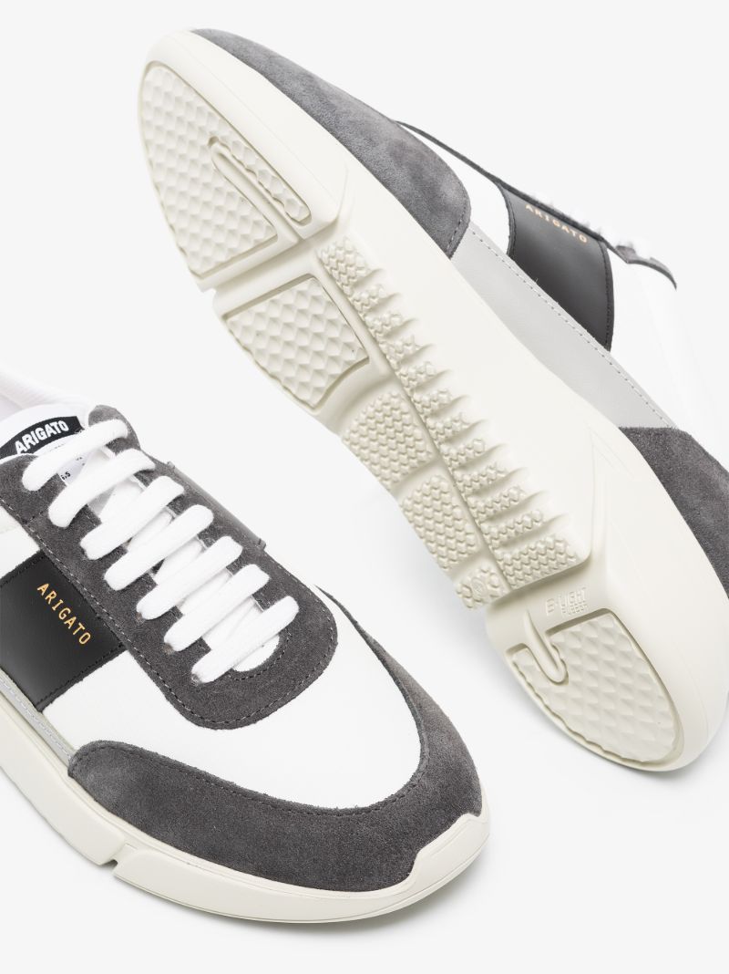 White and Black Genesis Low Top Sneakers