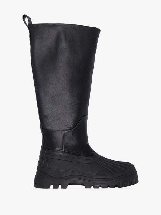 Black Cryo Knee-high Leather Boots