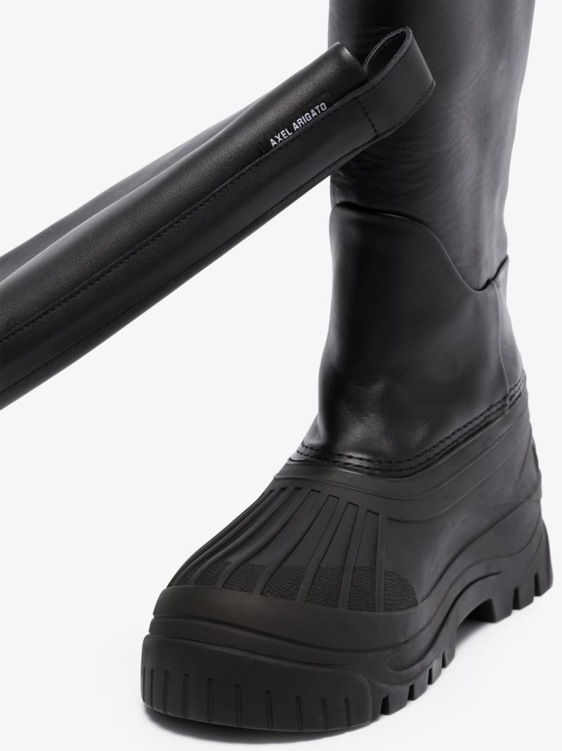 Black Cryo Knee-high Leather Boots