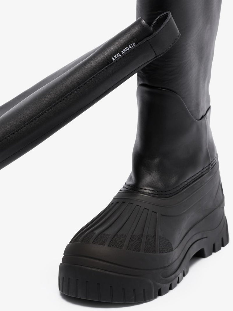 Black Cryo Knee-high Leather Boots