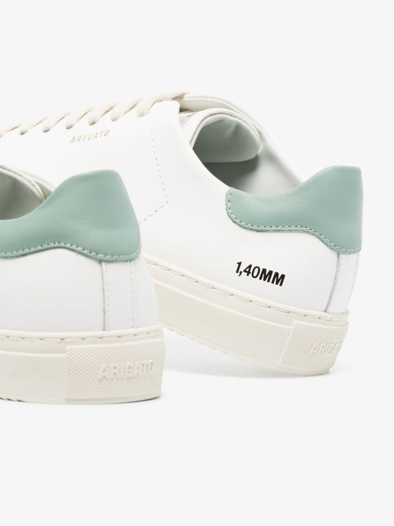 White and Blue Clean 90 Leather Sneakers