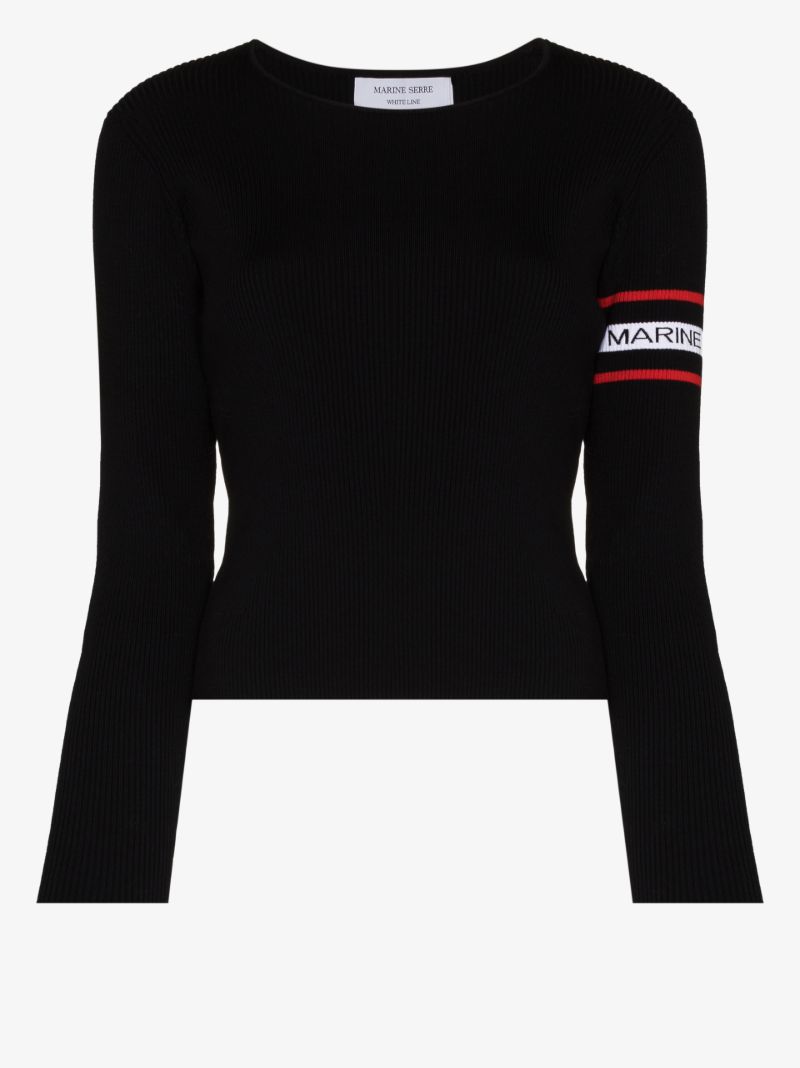 Stripe Open Back Sweater