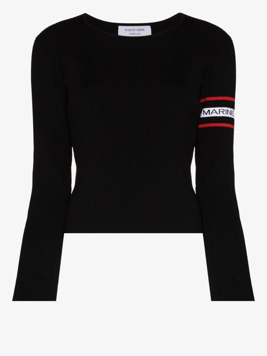 Stripe Open Back Sweater