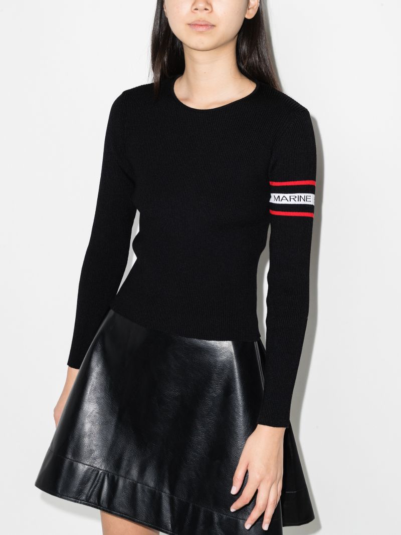 Stripe Open Back Sweater