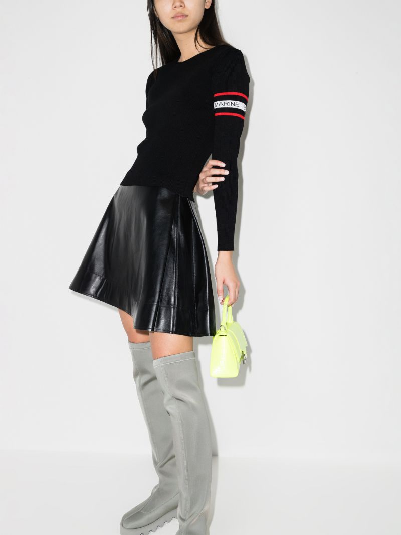 Stripe Open Back Sweater