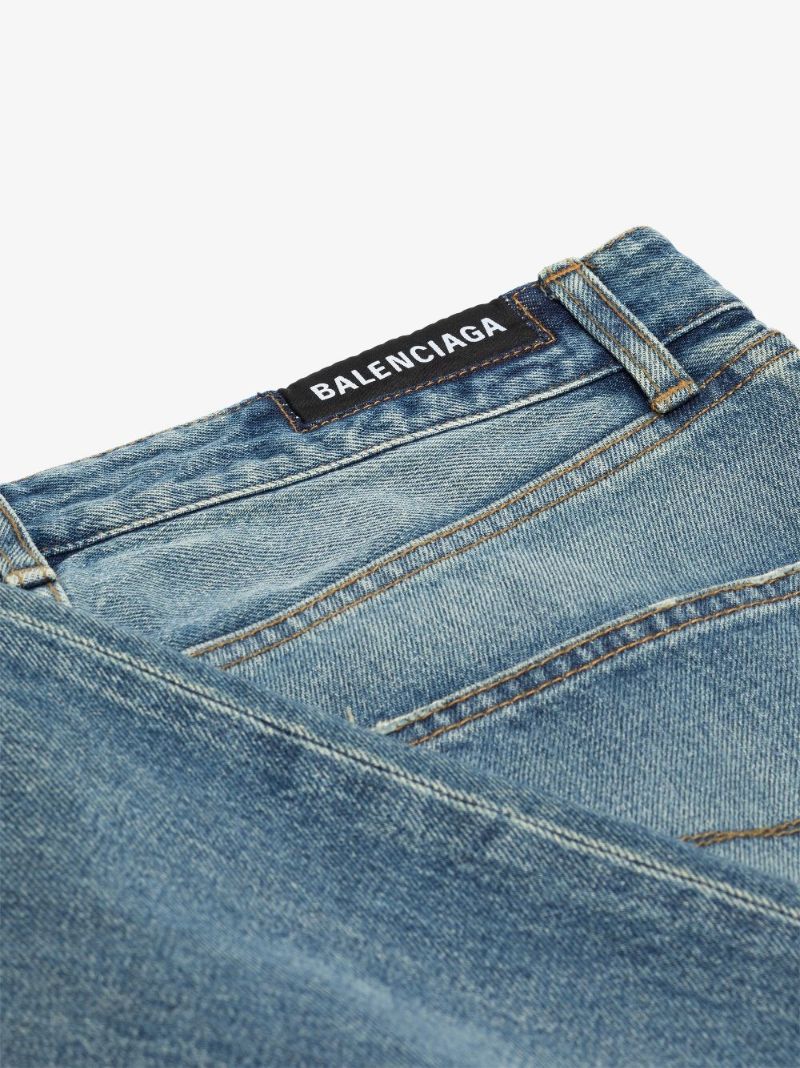 Blue Straight-leg Boyfriend Jeans