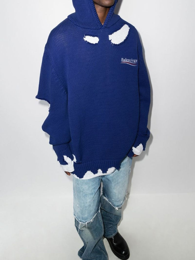 Political Campaign Destroyed Cotton Hoodie