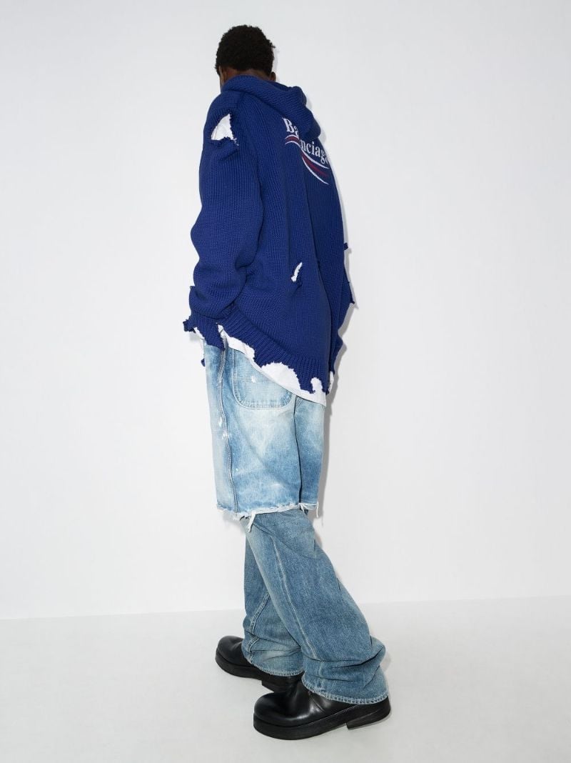 Political Campaign Destroyed Cotton Hoodie
