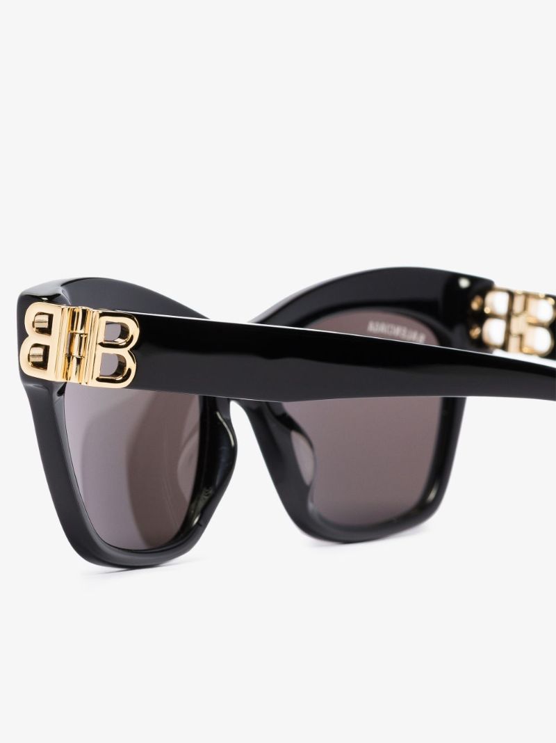 Black Cat Eye Logo Sunglasses
