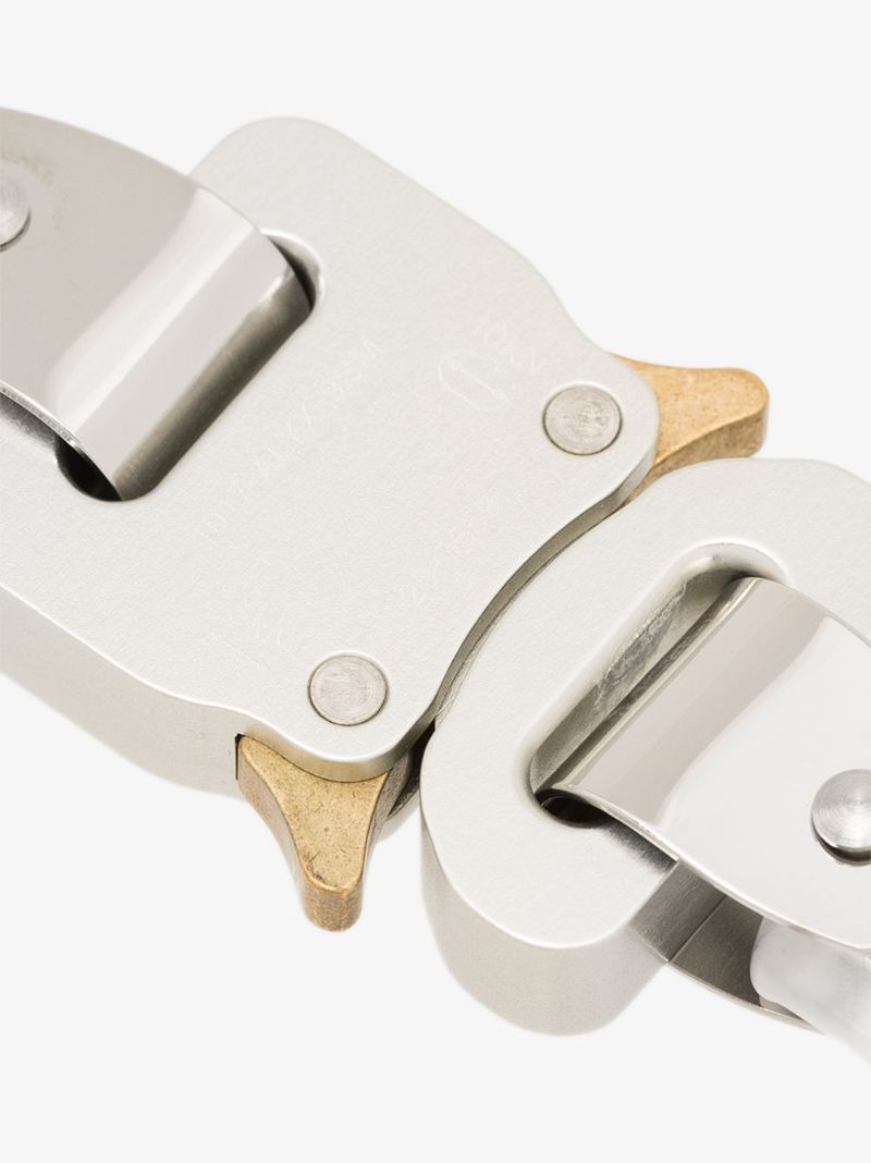 Gold Tone and White Buckle Bracelet