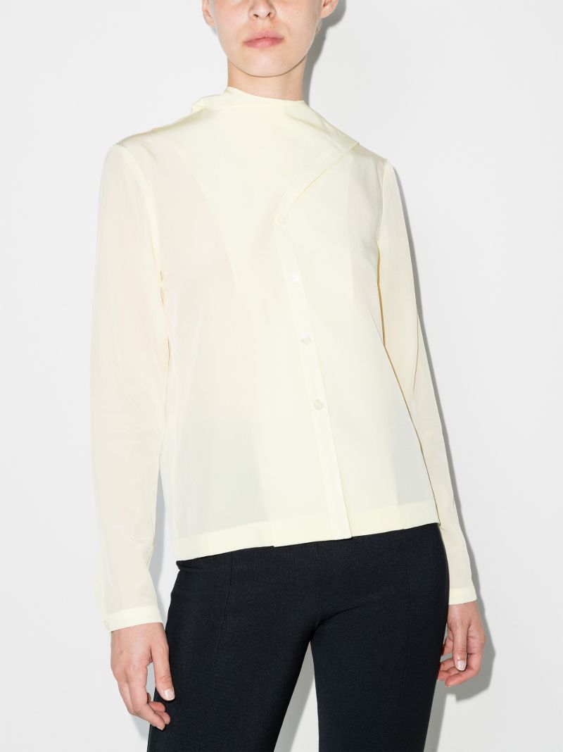 Tie Neck Silk Blouse