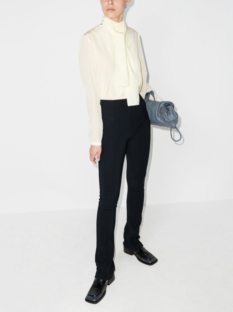 Tie Neck Silk Blouse