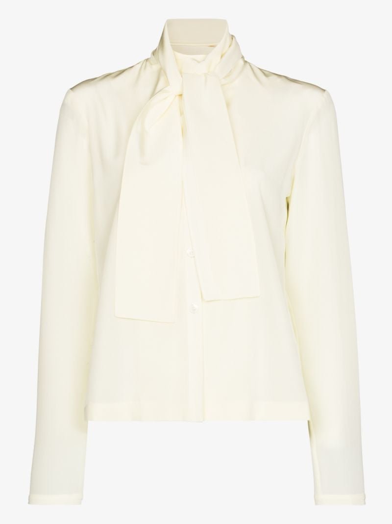 Tie Neck Silk Blouse