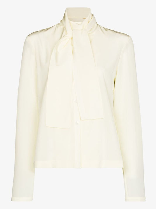 Tie Neck Silk Blouse