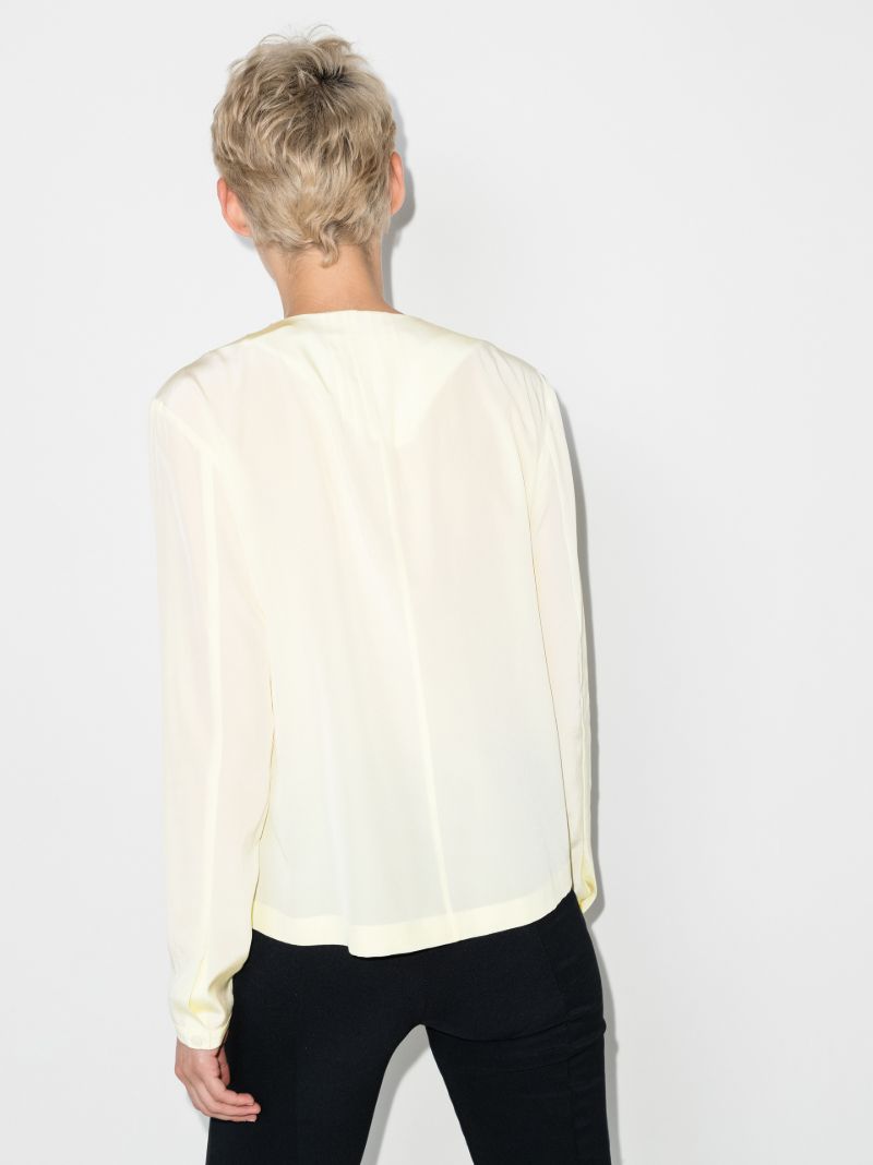 Tie Neck Silk Blouse