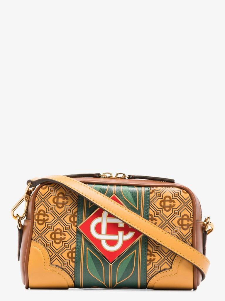 Brown Monogram Leather Cross Body Bag