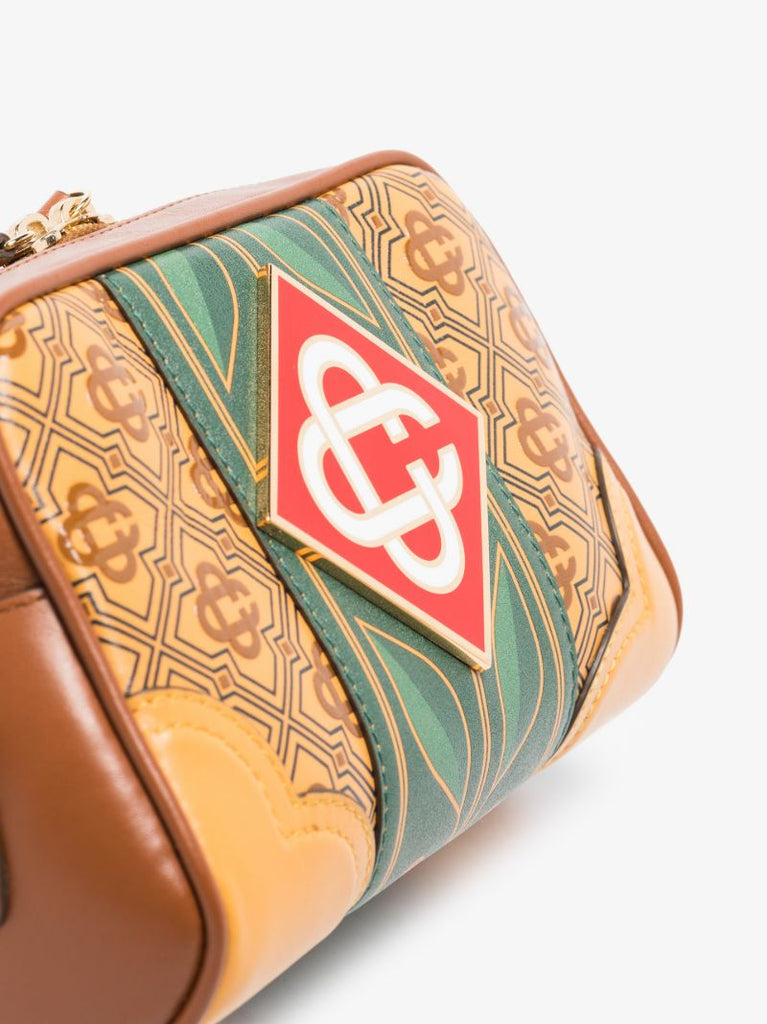 Brown Monogram Leather Cross Body Bag