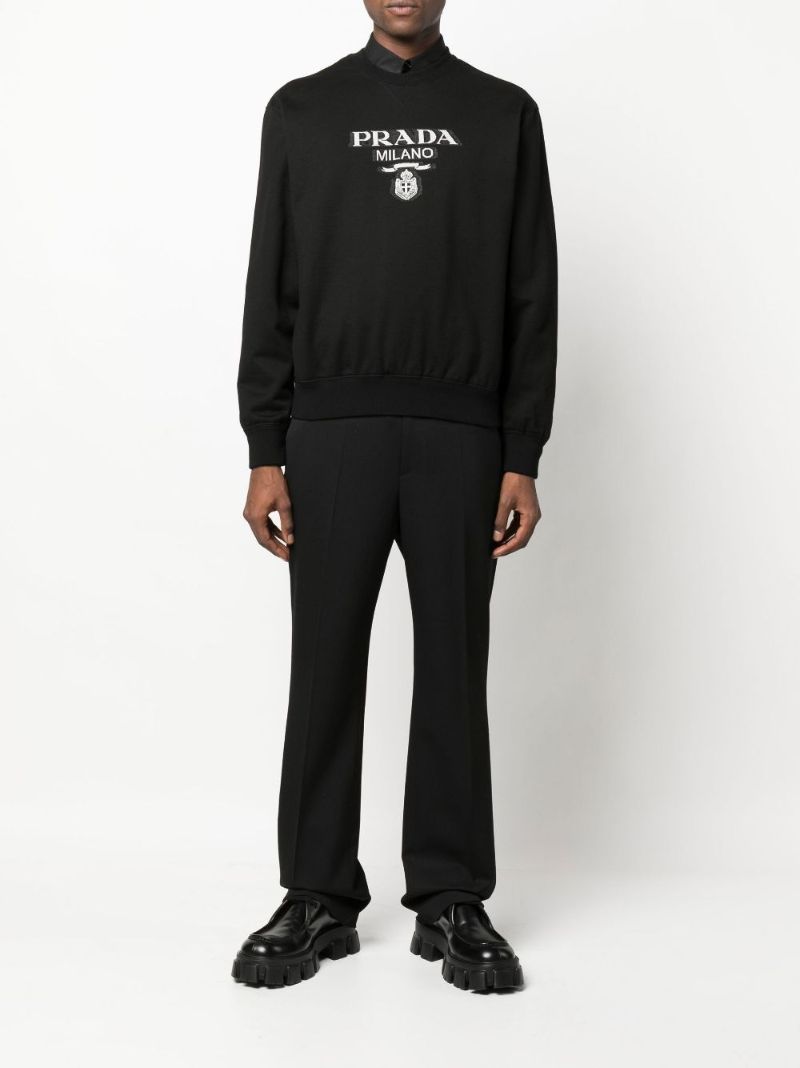 Black Logo Cotton Sweatshirt