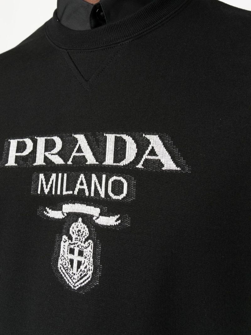 Black Logo Cotton Sweatshirt