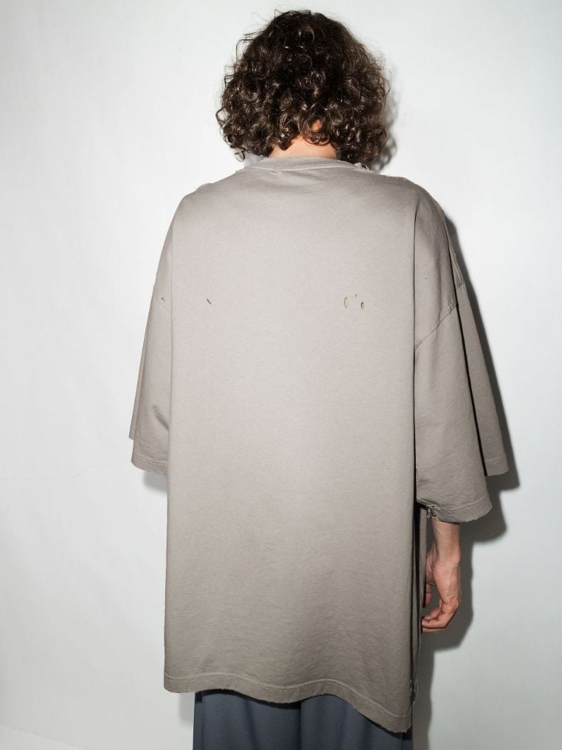 Blurred Logo Distressed T-shirt