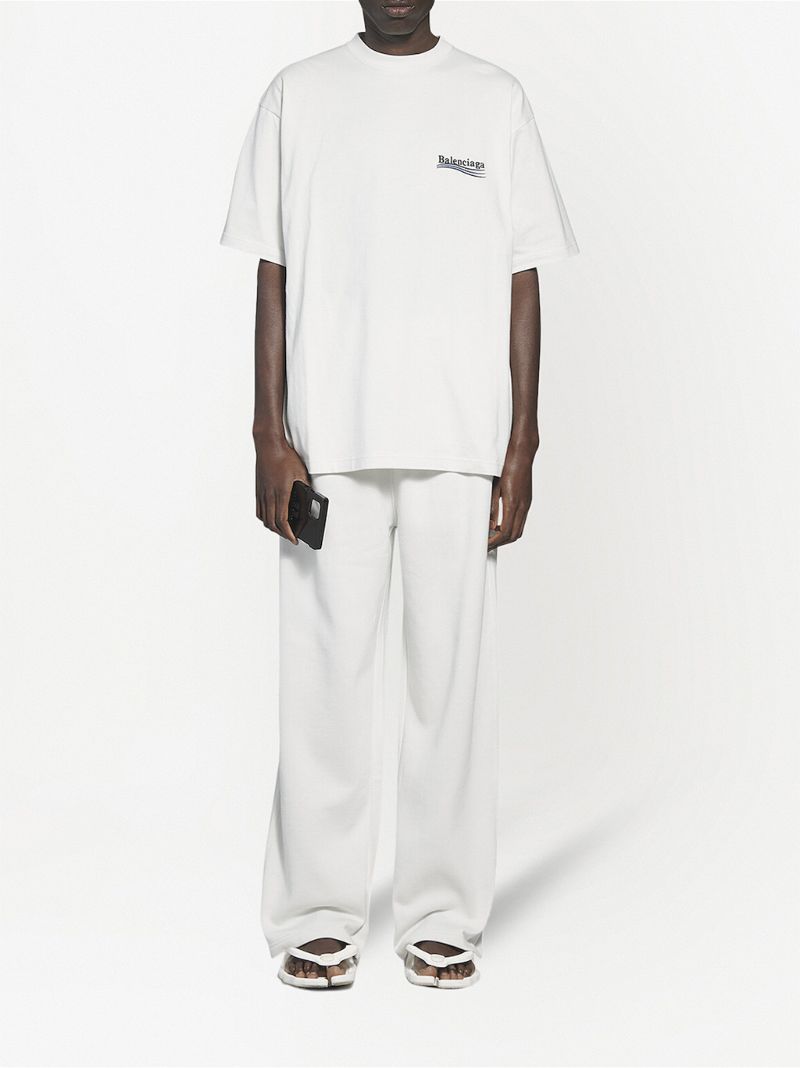 White Logo-print Cotton T-shirt