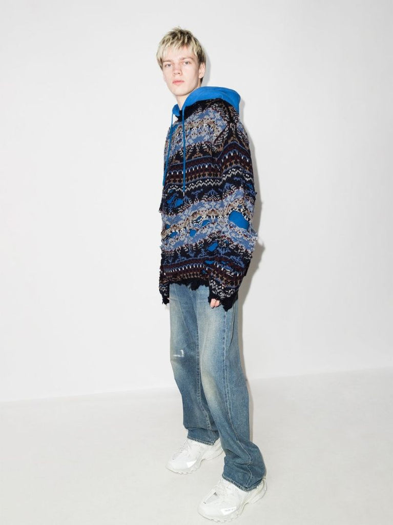 Destroyed Fairisle Wool Sweater
