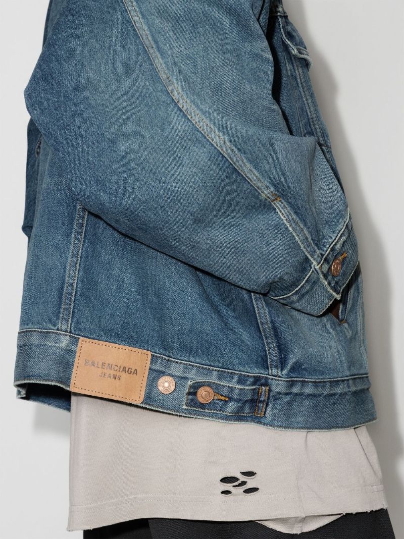 Oversized Distressed Denim Jacket