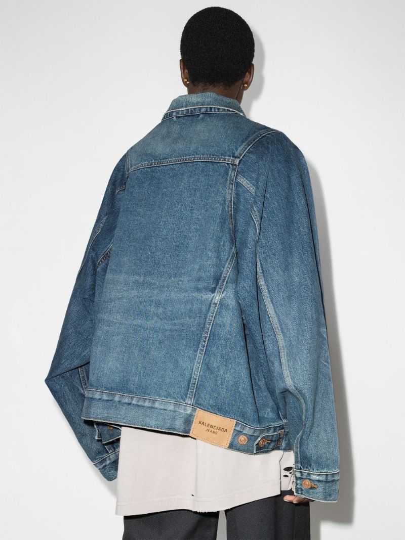 Oversized Distressed Denim Jacket