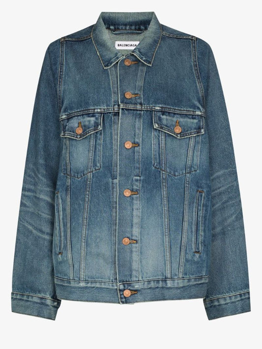 Oversized Distressed Denim Jacket