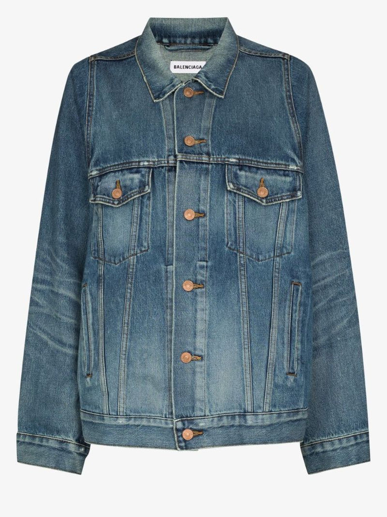 Oversized Distressed Denim Jacket