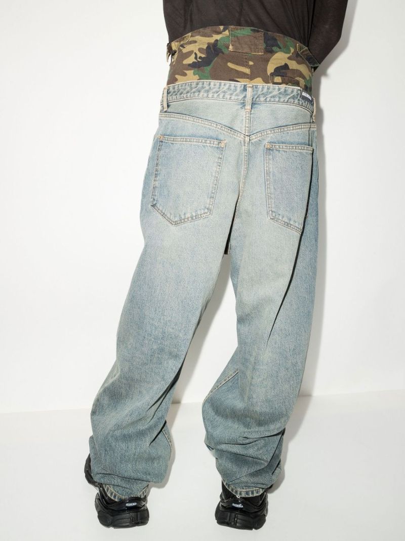 Layered Wide Leg Jeans