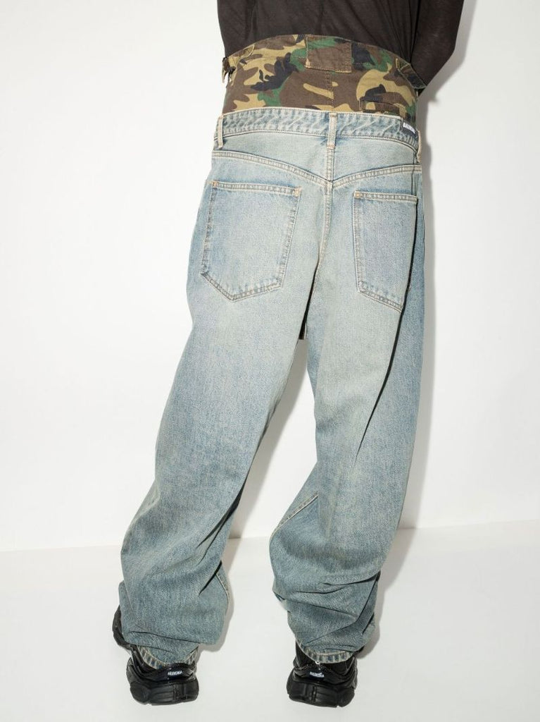 Layered Wide Leg Jeans
