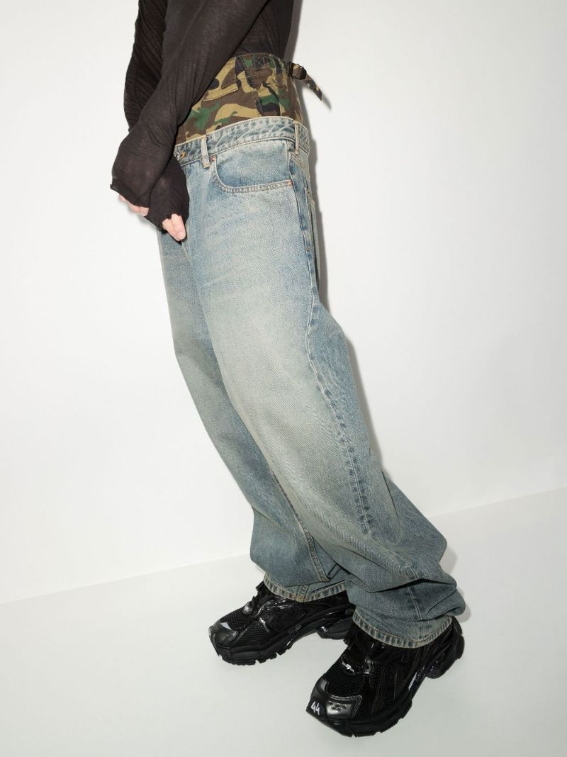 Layered Wide Leg Jeans