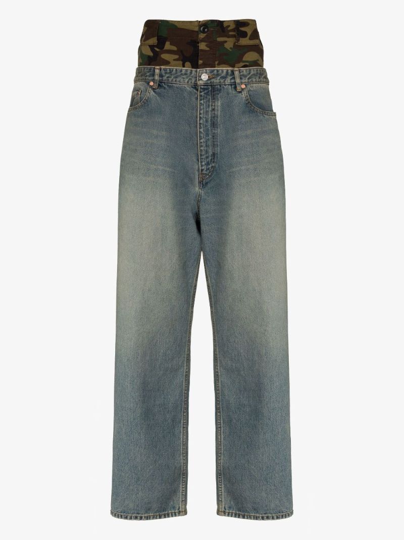 Layered Wide Leg Jeans