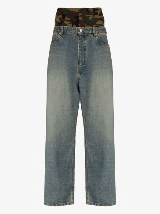 Layered Wide Leg Jeans