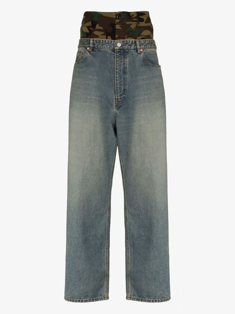Layered Wide Leg Jeans