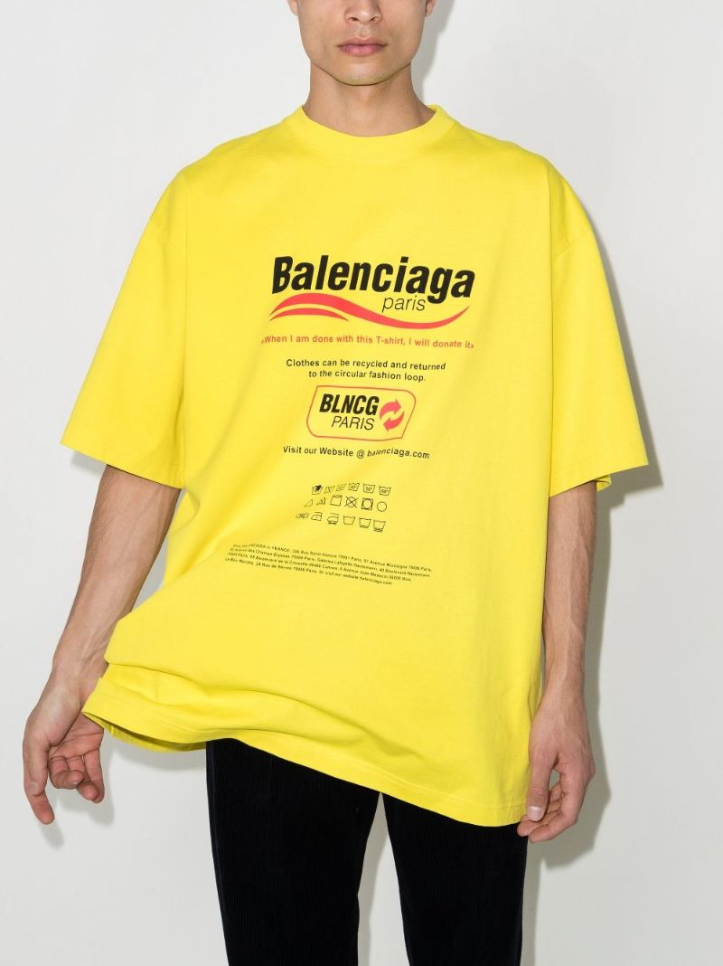 Yellow Logo Cotton T-shirt
