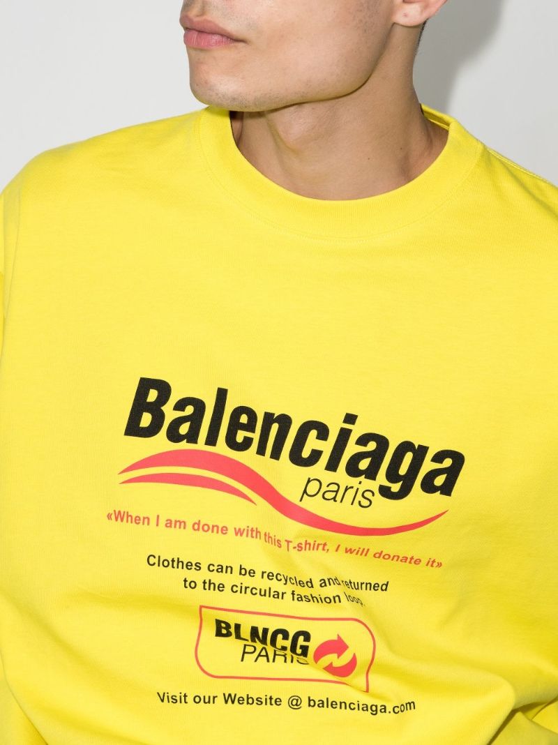 Yellow Logo Cotton T-shirt