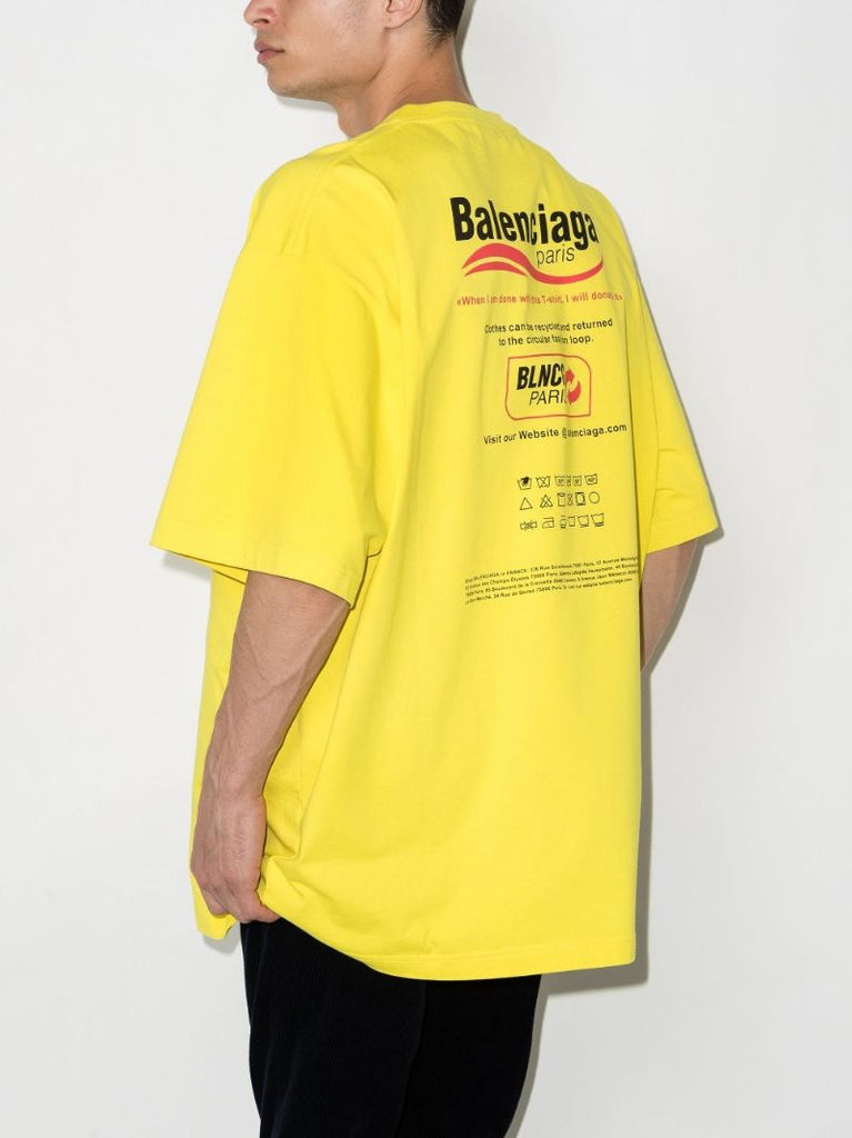 Yellow Logo Cotton T-shirt