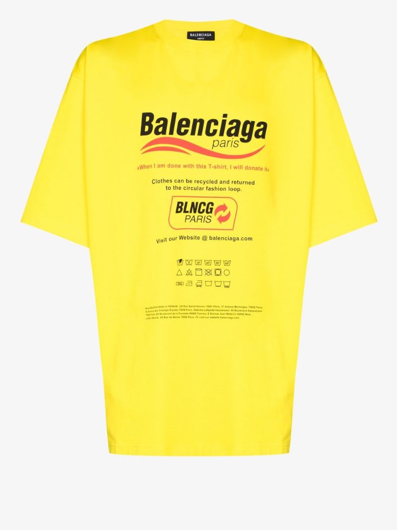 Yellow Logo Cotton T-shirt