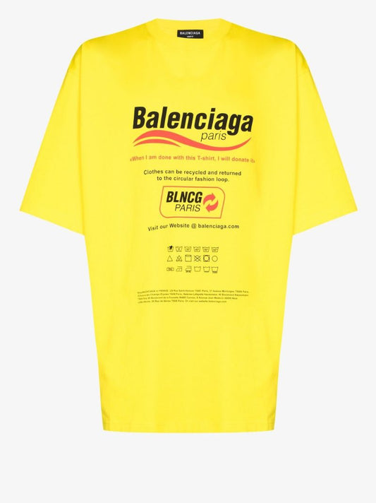 Yellow Logo Cotton T-shirt