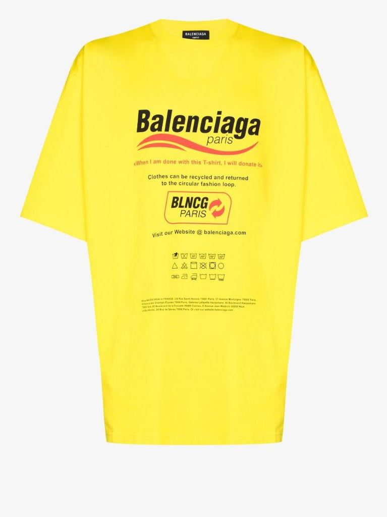 Yellow Logo Cotton T-shirt