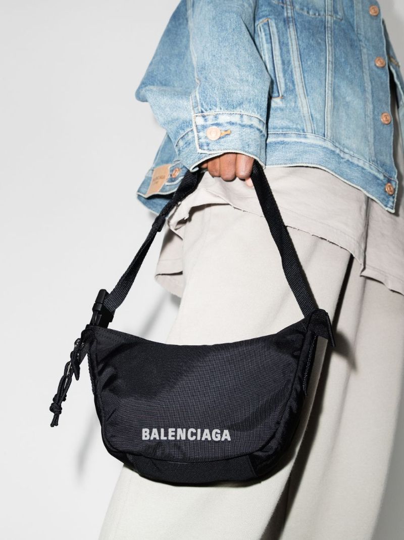 Black Wheel Small Shoulder Bag