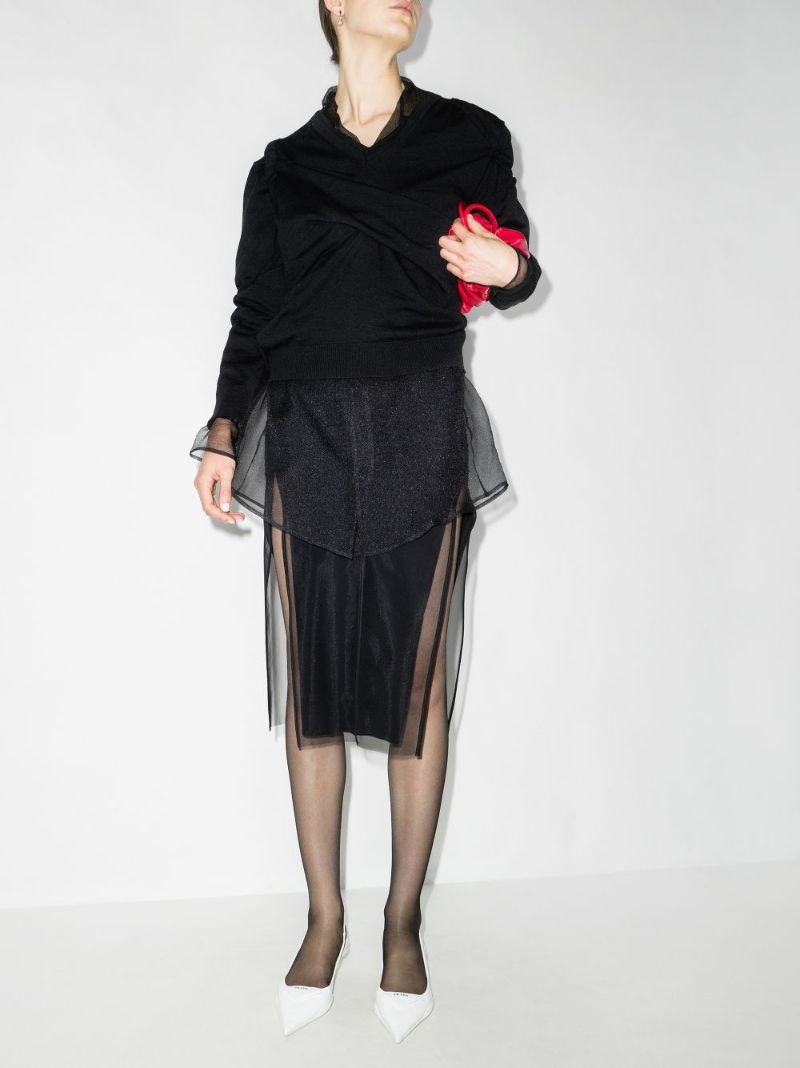 V-neck Ruched Jumper