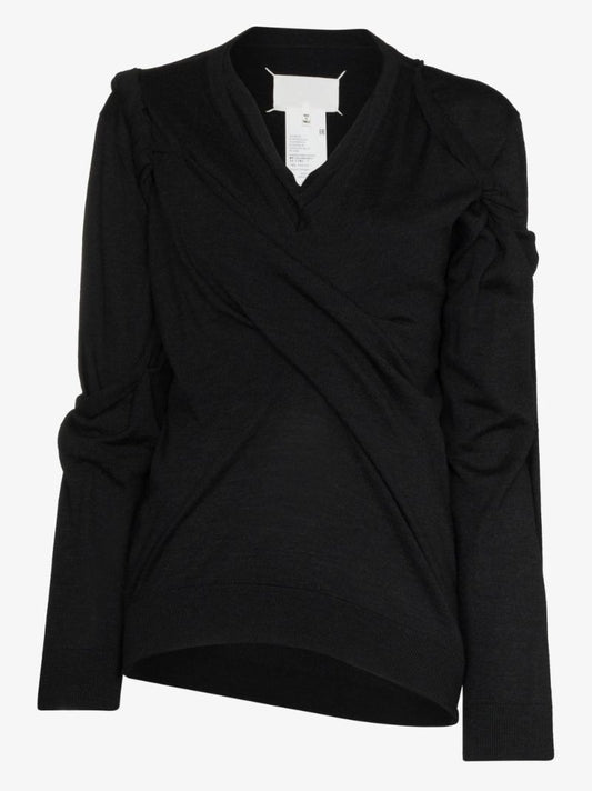 V-neck Ruched Jumper