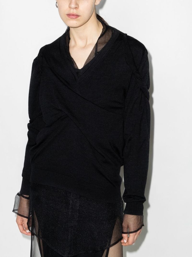 V-neck Ruched Jumper