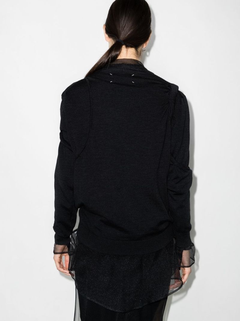 V-neck Ruched Jumper