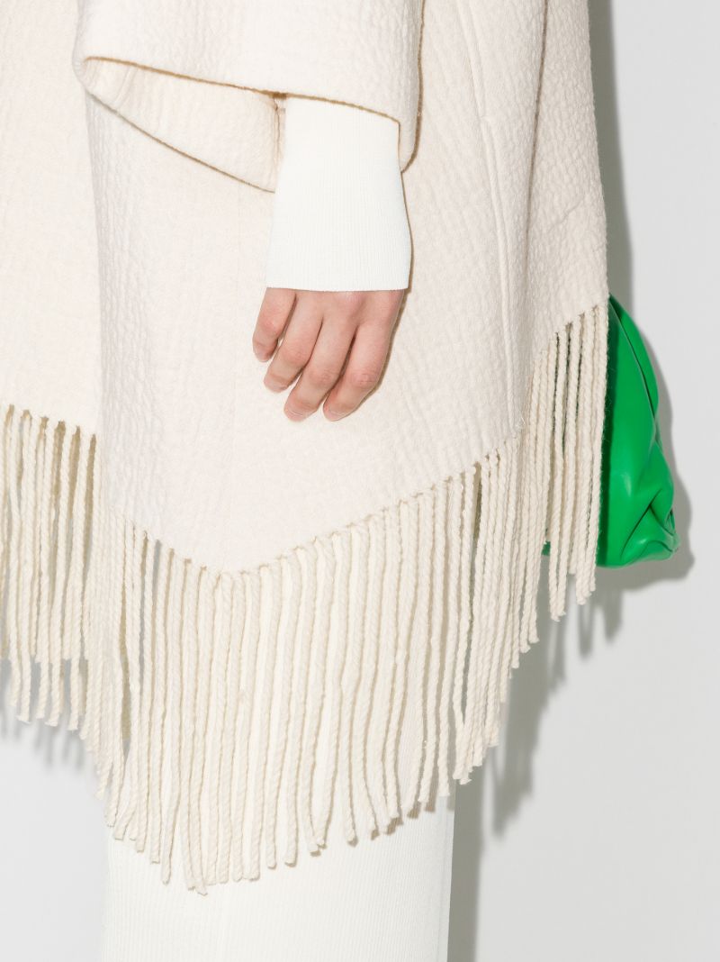 Fringe Hem Cape Coat