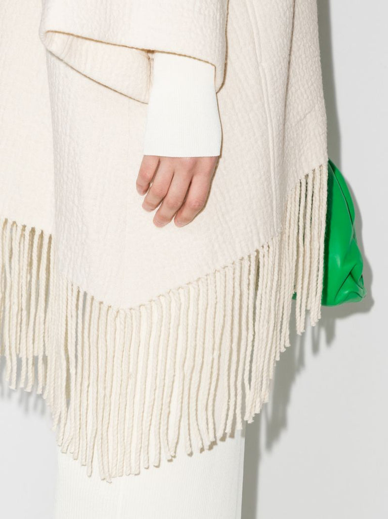 Fringe Hem Cape Coat