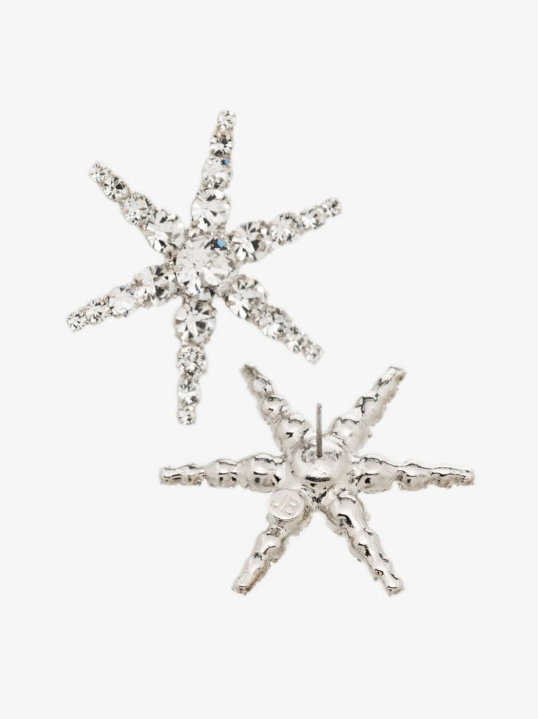 Silver Tone Polaris Crystal Stud Earrings
